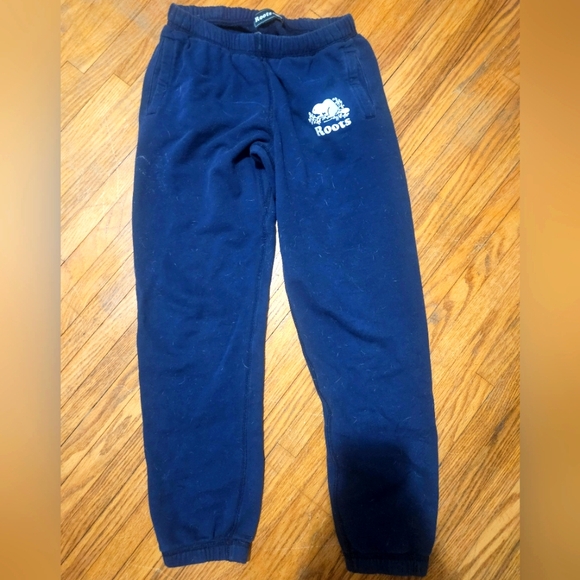 Roots Blue SweatPants with Elastic Waistband Size Small - Picture 1 of 8